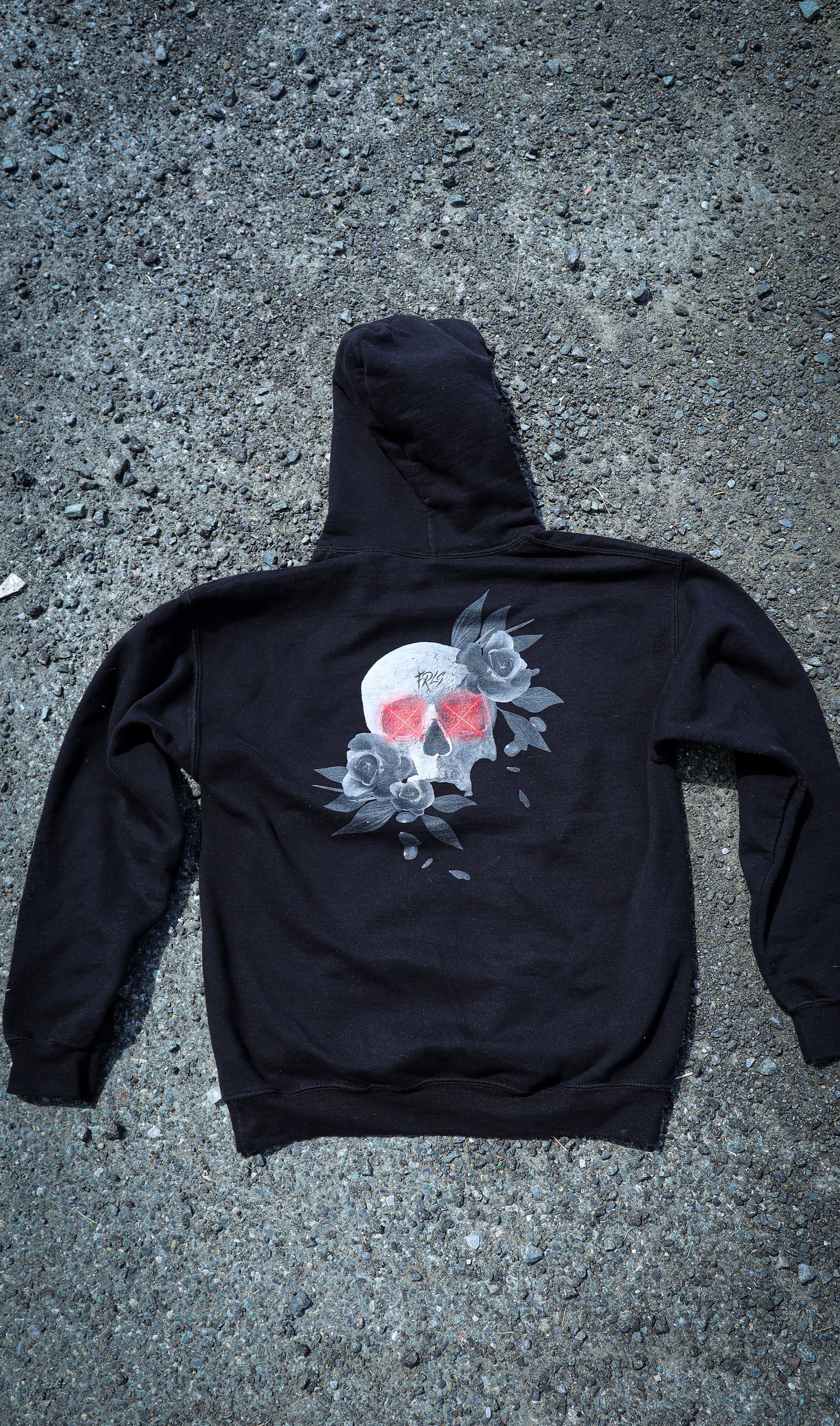 FRLS "Simplicity" Skull Rose hoodie